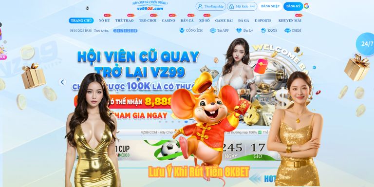 Lưu Ý Khi Rút Tiền 8KBET
